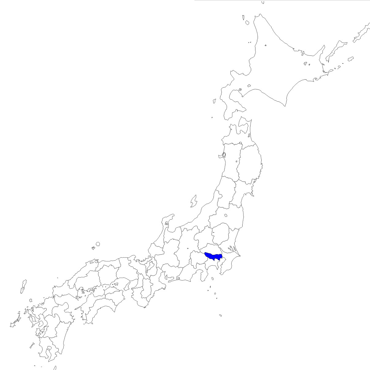 無料の日本地図イラスト集 東京都 日本地図内の位置