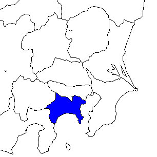 無料の日本地図イラスト集 神奈川県 関東地方内の位置