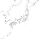 無料の日本地図イラスト 白地図（日本近海）